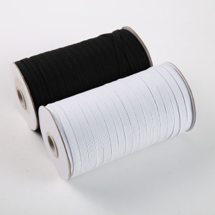 Manufacturer 0.5-1.2cm Vertical Pattern Elastic Band Clothing Elastic Flat Loose Elastic Band Black and White Horse Elastic Band Printing