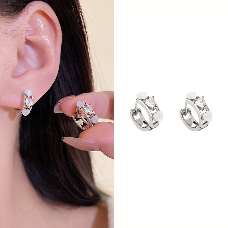 1 Pair IG Style Geometric Plating Inlay Copper Zircon Earrings display picture 2