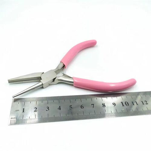 Needle rolling pliers, curved needle mini pliers, wire winding pliers, semi-round mouth, semi-groove jewelry wire winding pliers, sharp-nosed tool