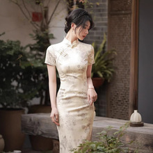 新中式高端旗袍2025新款气质复古民族风长款改良年轻少女连衣裙夏