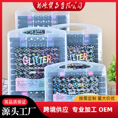 新款双色闪光笔马克笔儿童手绘双色画笔加粗软头不褪色珠光闪亮笔