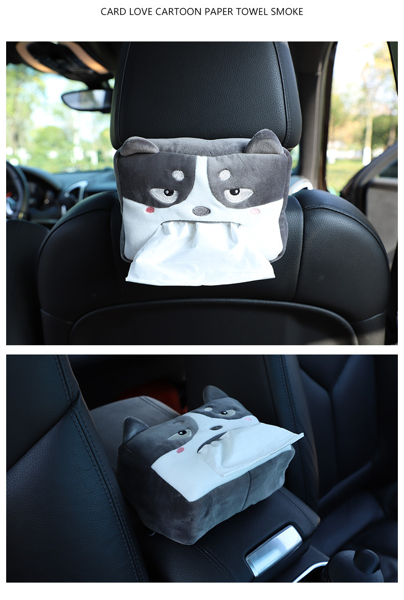 Blue Rain Car Tissue Box Car Cute Car Seat Back Hanging Armrest Box Tissue Box Creative Tissue Hanging Bag