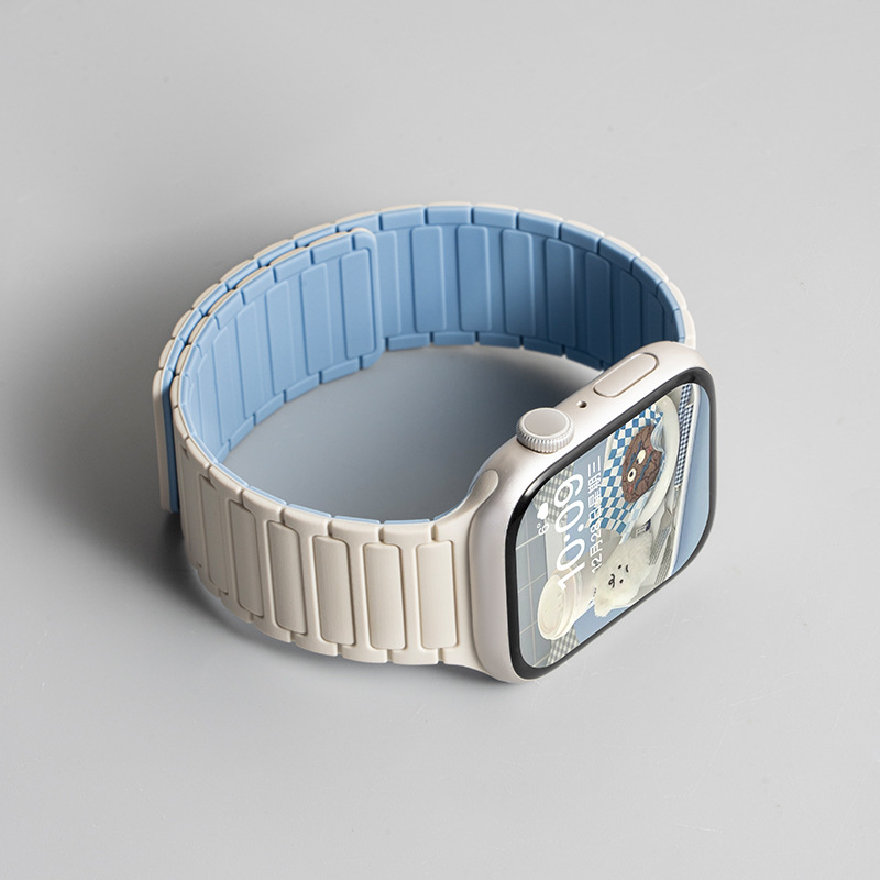 Antique white with misty blue
