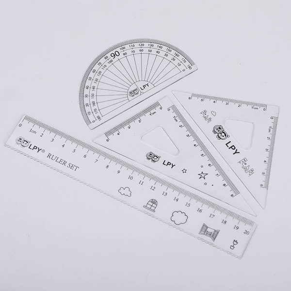Ruler, set, 4 piece set