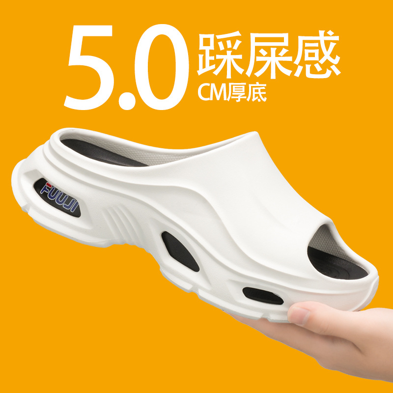 Pantuflas para hombre 2025 nuevo estilo de verano para caminar sobre la mierda, deportes y ocio, vadear en la playa, sandalias y zapatillas para hombre