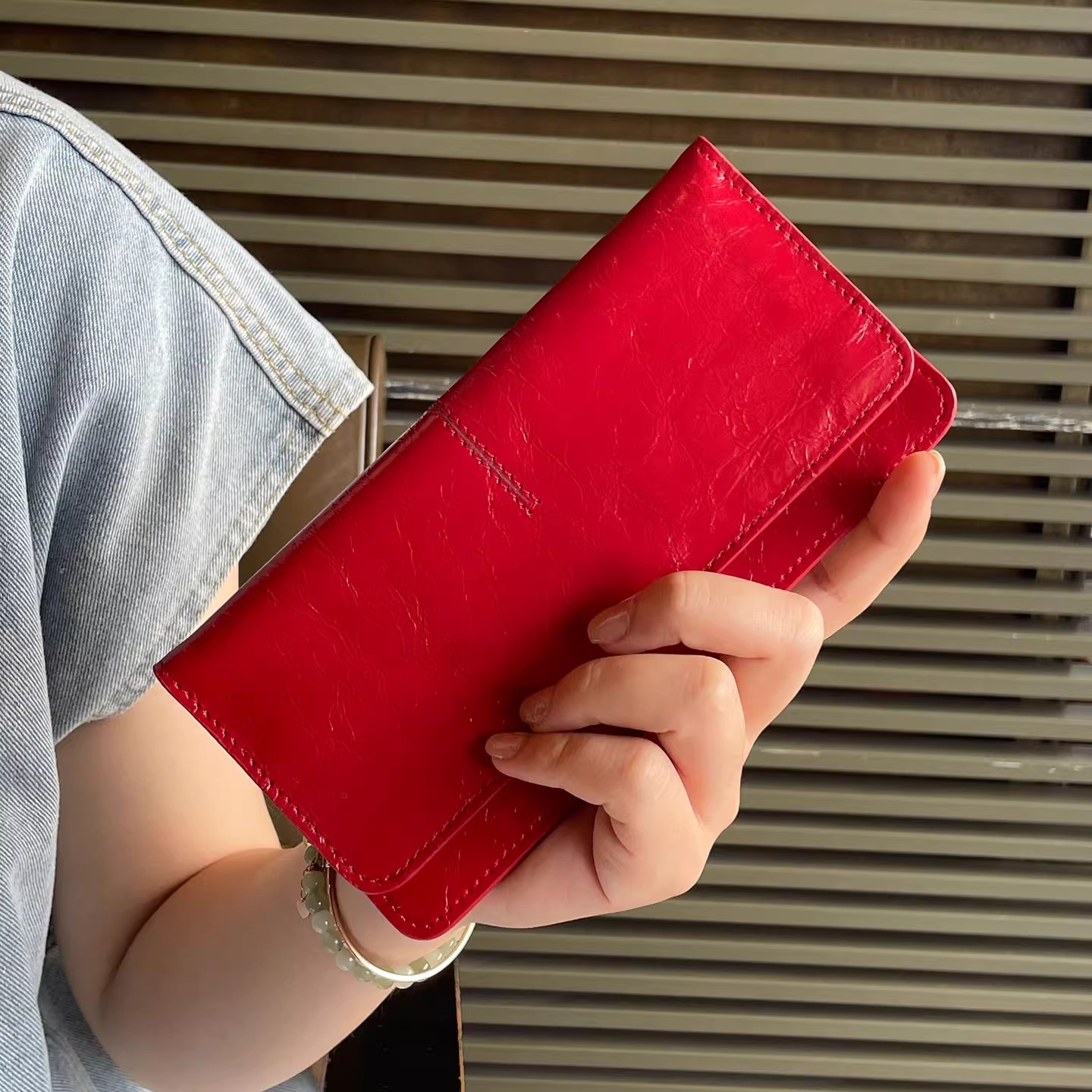 Women's Genuine Leather Wallet 2026 New Long Wallet Ins Style Card Holder Designer Niche Trendy High-End Practical - Thumbnail 8