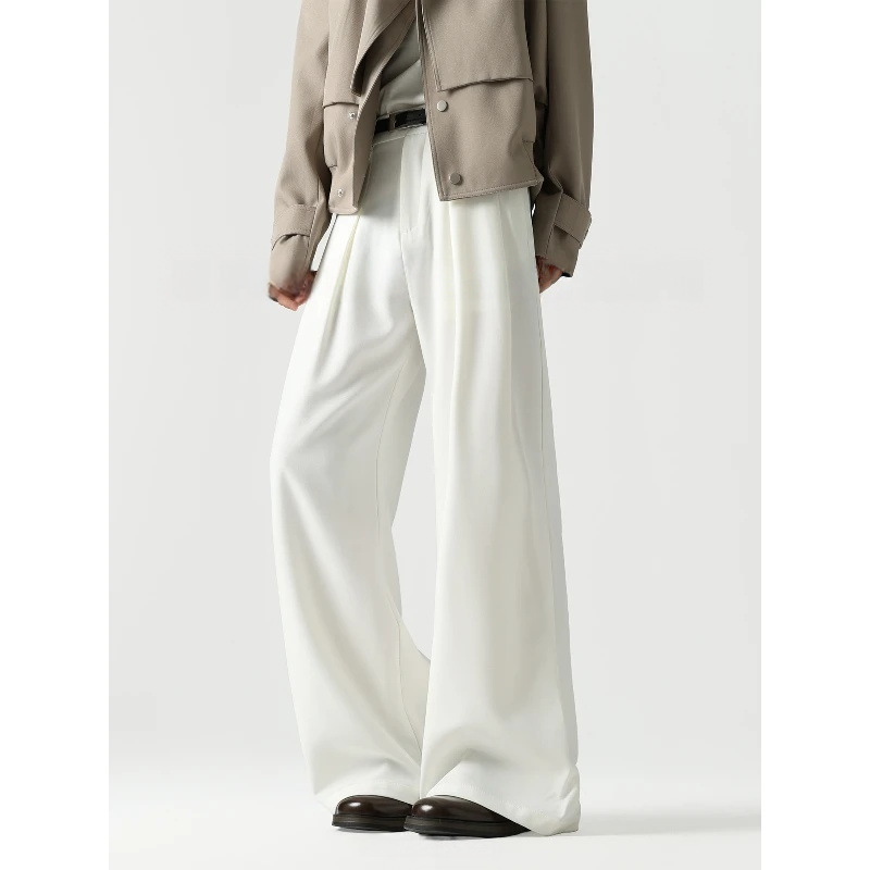Micro-Pleated Design with a Unique and Sophisticated Feel, Versatile Men's Fashion Trousers with a Draping Effect and Three-Dimensional Tailoring, Casual Pants for Men Micro-Pleated Design with a Unique and Sophisticated Feel, Versatile Men's Fashion Trousers with a Draping Effect and Three-Dimensional Tailoring, Casual Pants for Men