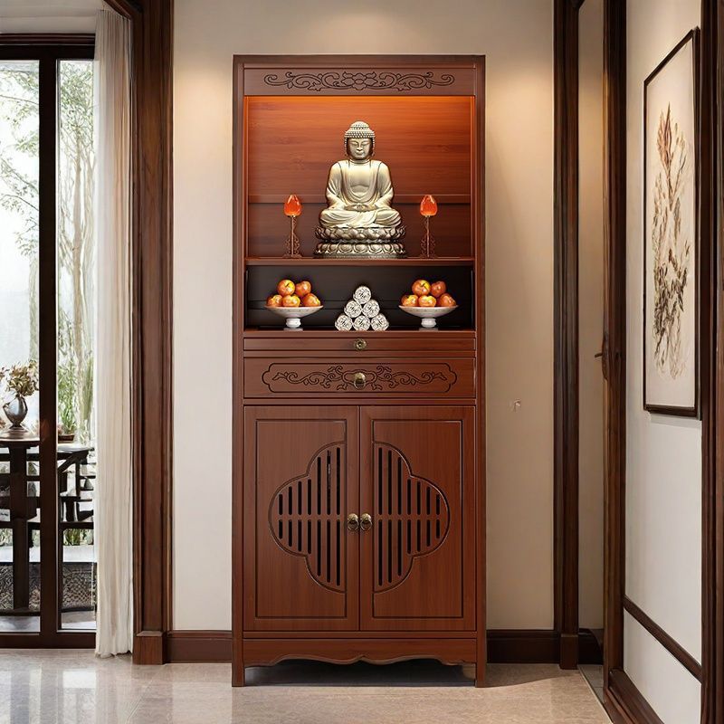 New Chinese-Style Altar for Home Use, Buddha Table, God of Wealth Shrine, Non-Solid Wood Altar Table for Offering Incense and Worship