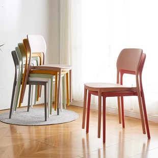 Chair household plastic dining chair back chair thickened white commercial dining table and chair bedroom outdoor sedentary long sedentary stool