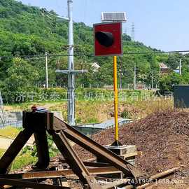 太阳能车挡土挡信号灯表示器 500*500轨道尽头反光板LED红色灯