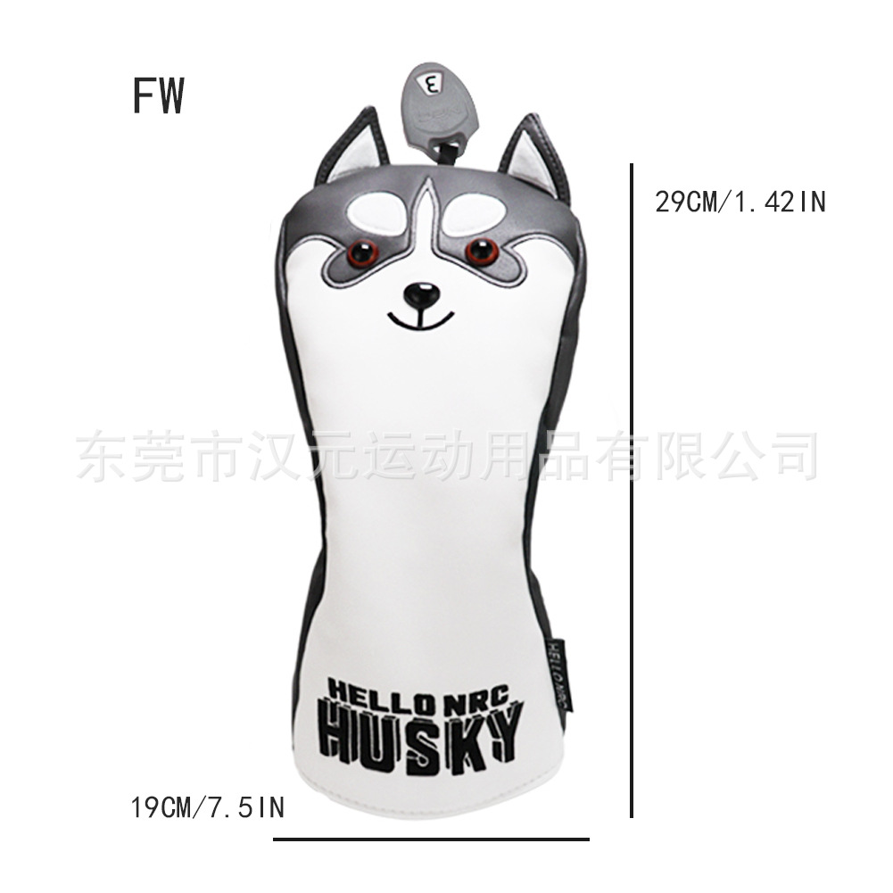 Fabricante OBM e-commerce Golf Club de madera Manga Club cabeza protección lindo Husky headcover