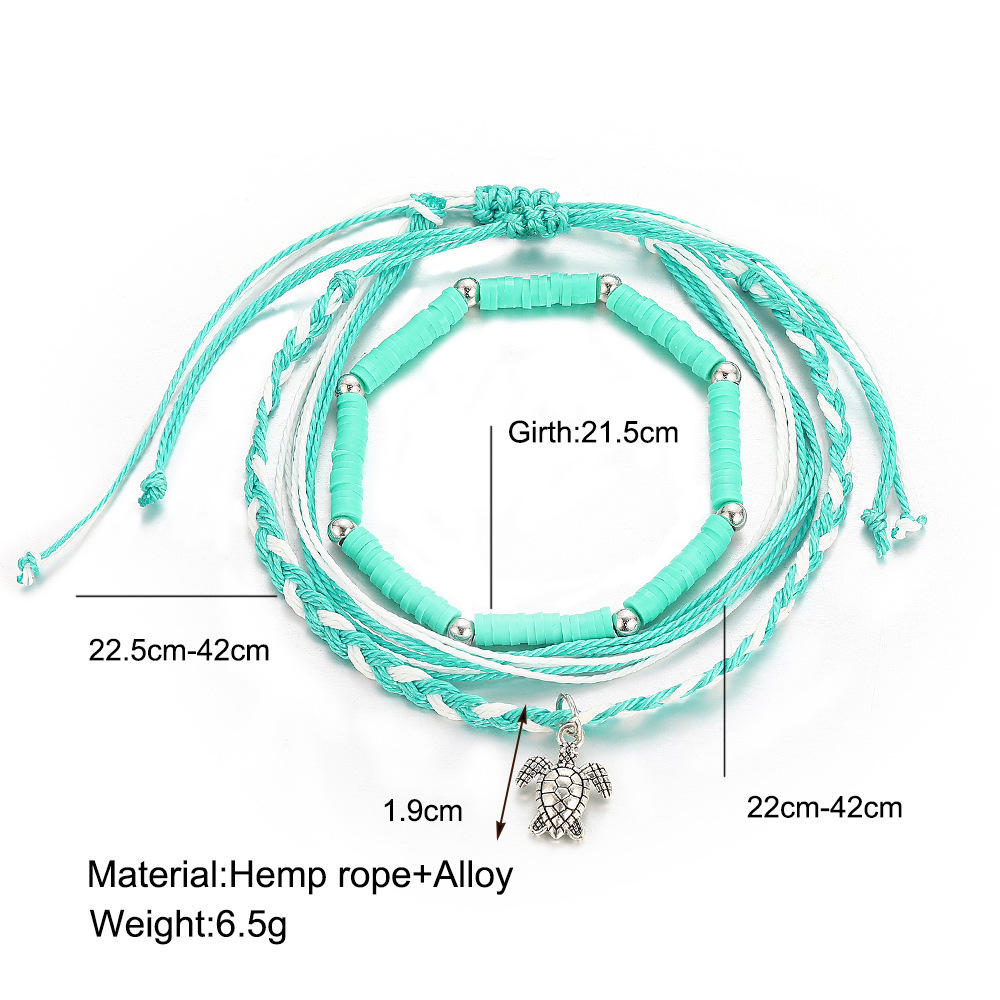 Retro Waves Alloy Knitting Anklet display picture 3