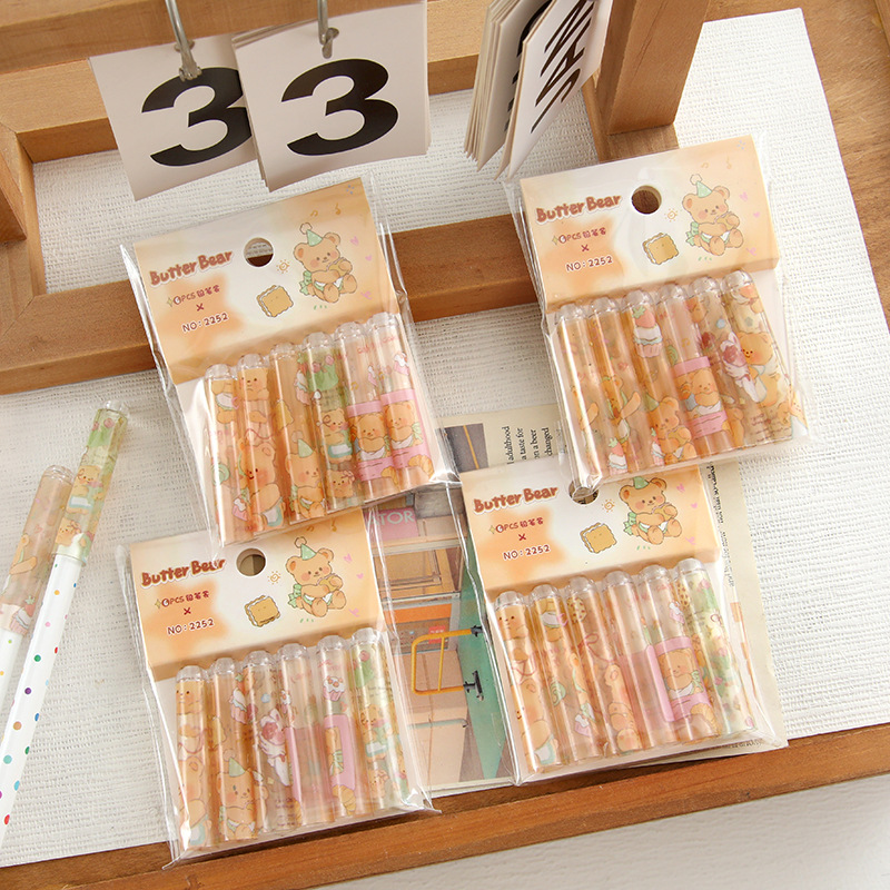 abeja oso tapa de lápiz cubierta de alto valor facial lindo cubierta de lápiz transparente cubierta de punta de lápiz de papelería para estudiantes de primaria