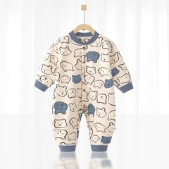 Summer and Autumn Newborn Baby Clothes Category A 100% Cotton Boneless Butterfly Onesie Infant Bodysuit Long Sleeve Top for Girls Baby Pajamas