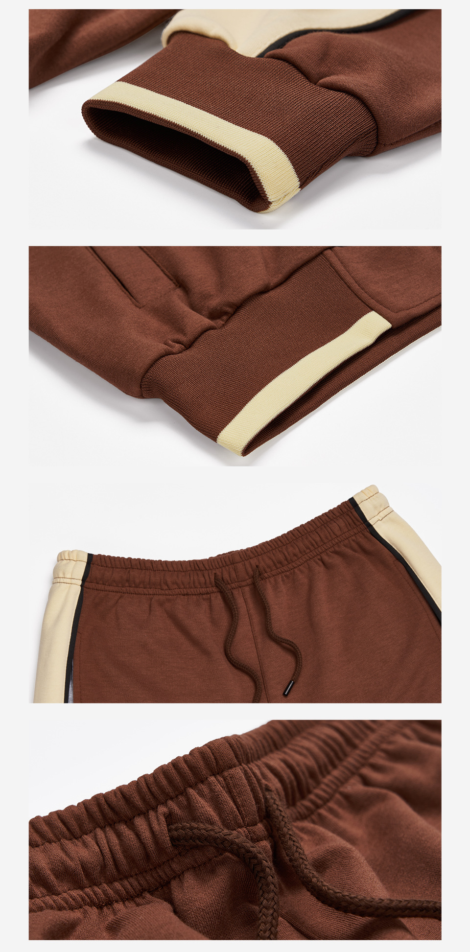 Herrenbekleidung Herren neuer Herbst Langarmpullover Übergröße Sportbekleidung Herren zweiteiliger Sport- und Freizeitanzug_voghion.com
