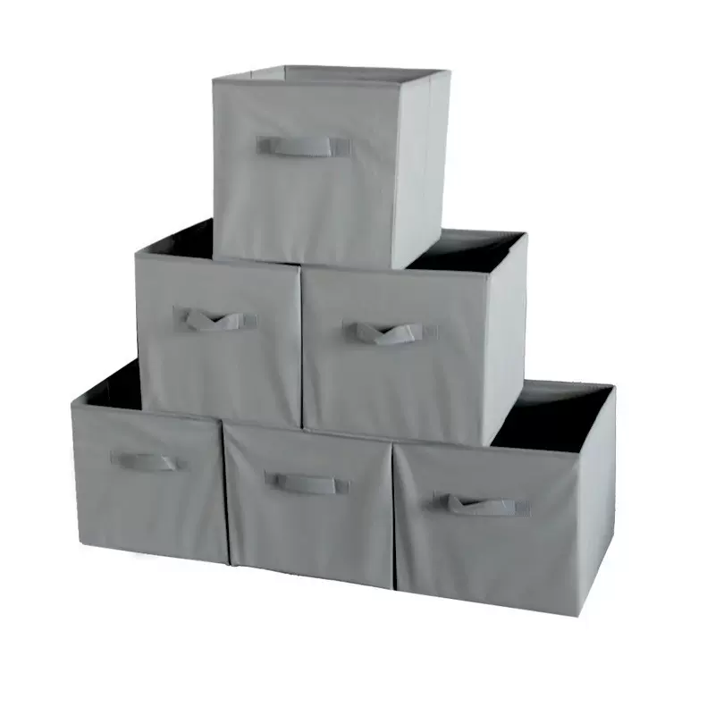 无盖手提布艺衣服整理防尘收纳盒储物筐内衣裤袜子折叠储物收纳箱