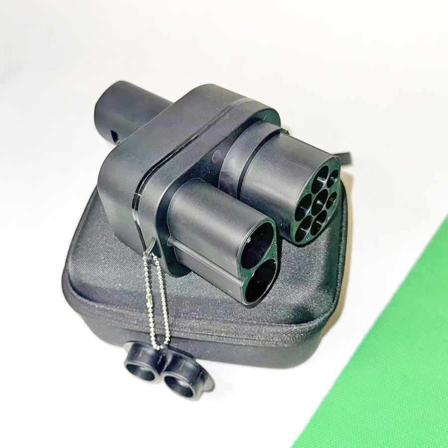 直流快充CCS2转NACS特斯拉TPC慢充超充转接头温控250A充电