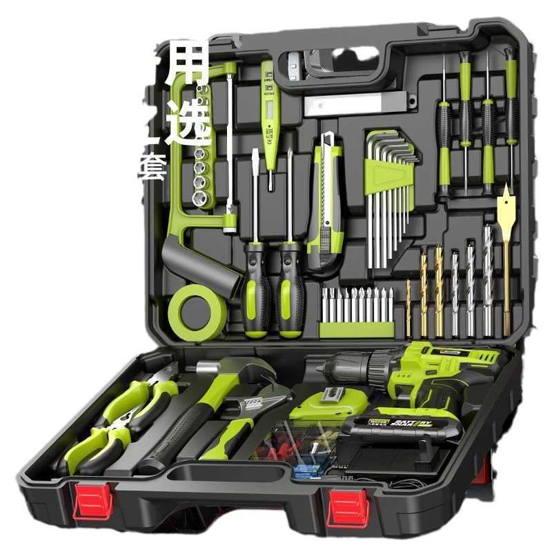 Electric drill 21V, full cordless screwdriver set — impact & flat models, complete tool kit