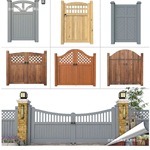 户外防腐木庭院大门栅栏门防腐木户外花园简易门庭院门小院门单门