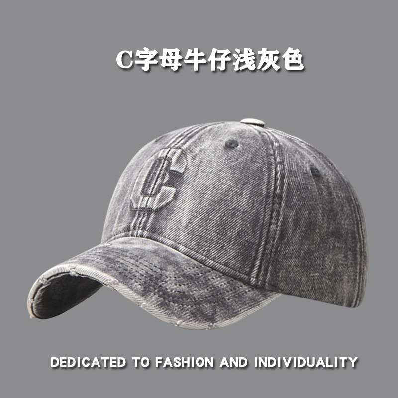 Cuatro estaciones de sombreros de béisbol de vaqueros suaves, sombreros retro lavados con agua, sombreros de cara, sombreros casuales, sombreros de boca de pato.