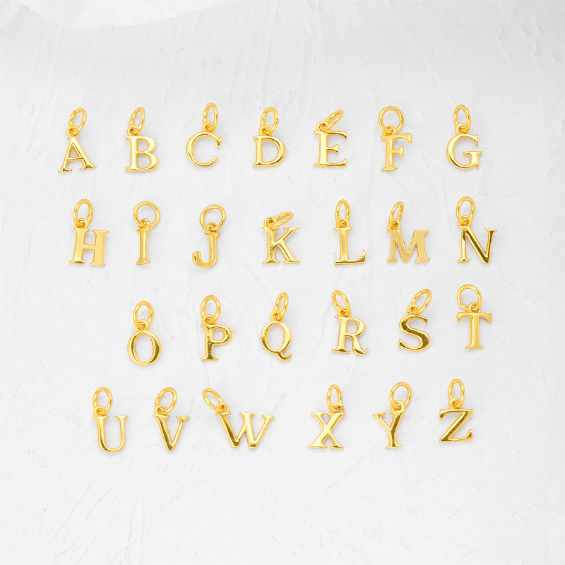 925 plata esterlina nuevo 26 carta collar de las mujeres simple nicho mini nombre inglés brillante plata colgante al por mayor