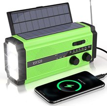亚马逊跨境热销应急收音机手摇手机充电多波段便携太阳能收音机