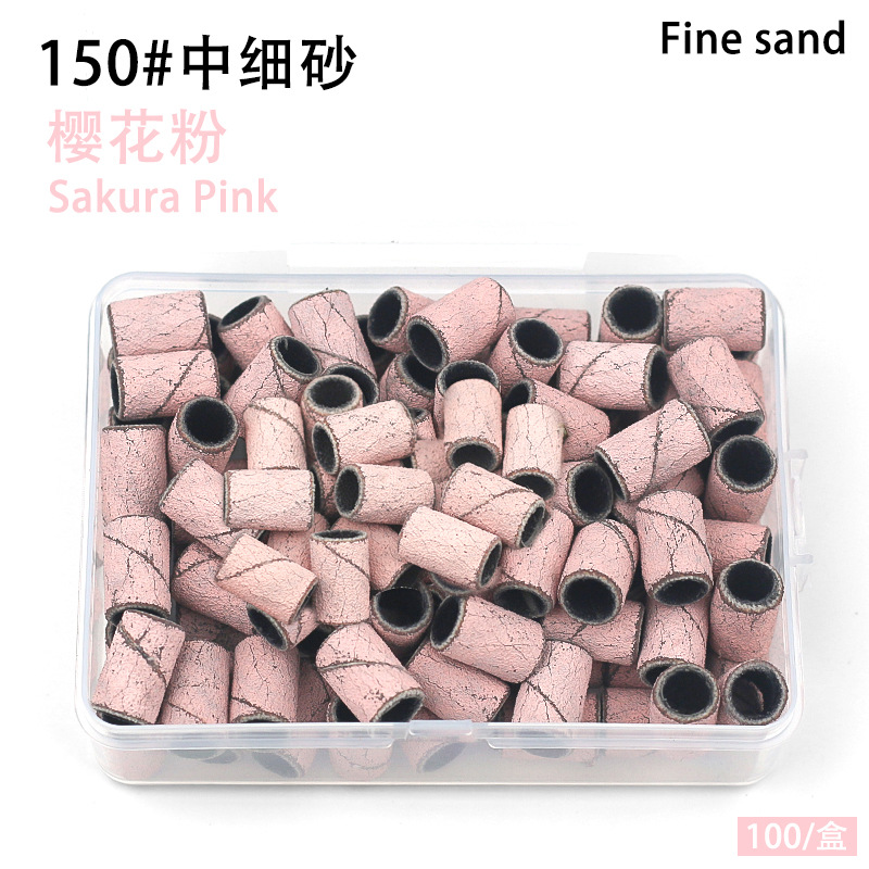 Transfronterizo nuevo clavo cabeza de molienda anillo de arena máquina de pulir eléctrica clavo anillo de molienda negro y blanco multi-color caja de montaje cojinete