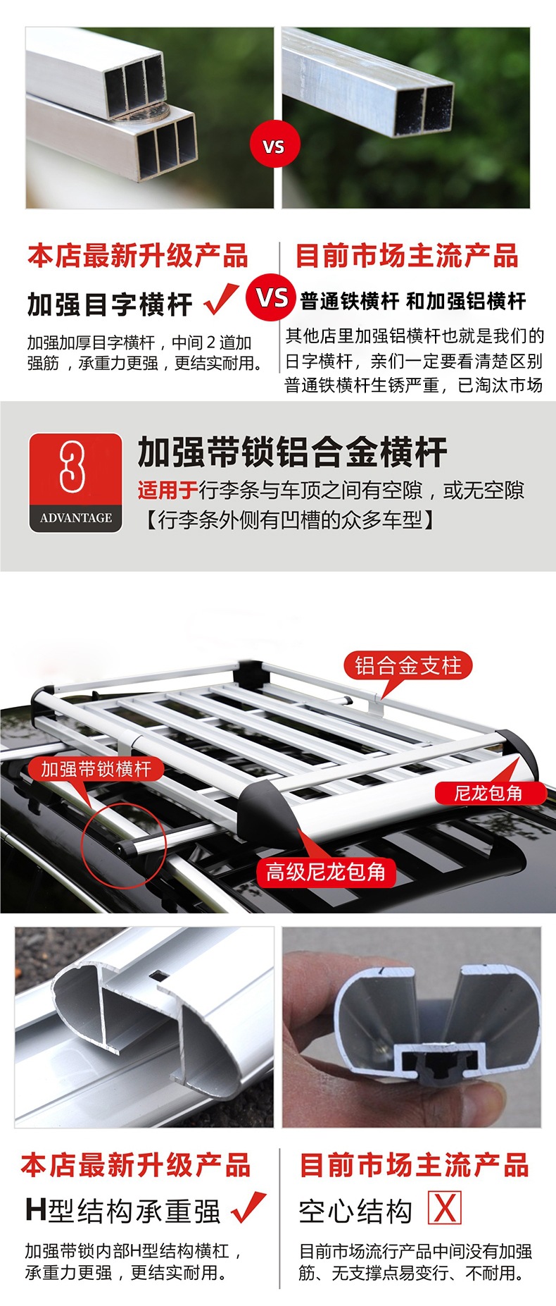 Off-Road Suv Car Roof Rack Shelf Car Universal Roof Frame Luggage Frame Basket Travel Rack Roof Rack