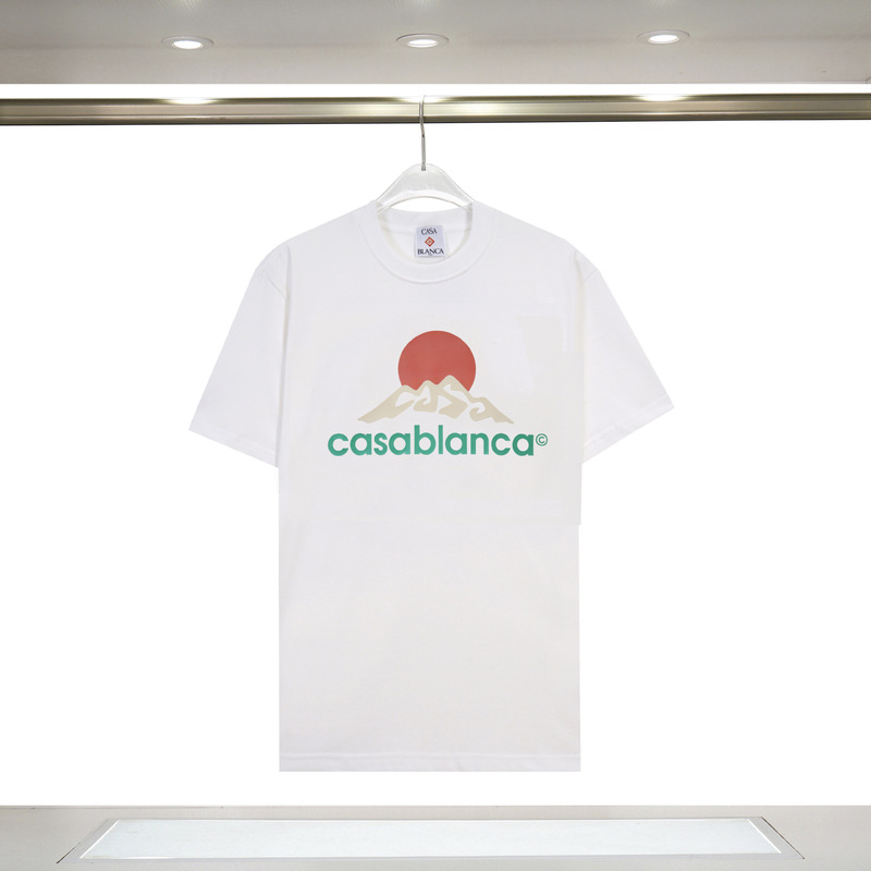 メンズ半袖 260g カサブランカ半袖 2025 春夏新作 カラープリント CASA ピュアコットン半袖|undefined