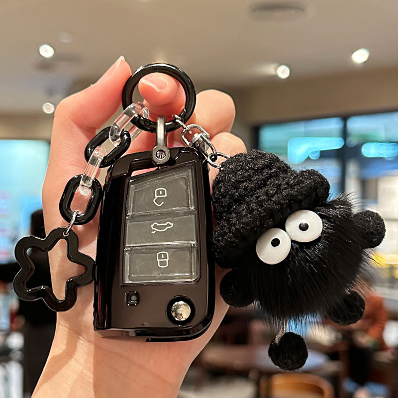 폭스 바겐 B [투명 블랙] 블랙 플러시 스타 체인