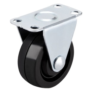 Cross-Border 1 inch 2 inch 3 inch caster furniture directional wheel black rubber wheel industrial wear-resistant small wheel shelf fixed wheel
