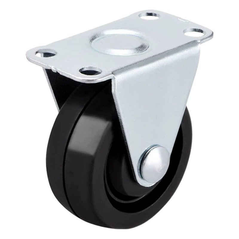 Трансграничное 1 дюйм 2 дюйма 3 дюйма мебельное направляющее колесо для рицинуса черное резиновое колесо Промышленное износостойкое маленькое колесо полка Фиксированное Колесо