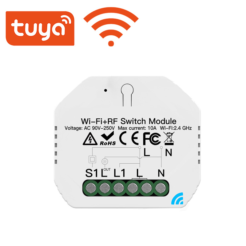 涂鸦WIFI智能通断器 暗装智能开关 涂鸦远程控制支持Alexa,google
