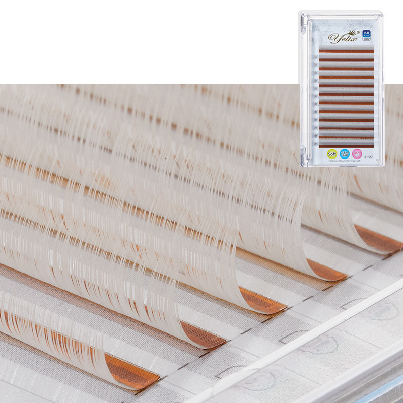 Fábrica transfronteriza un segundo pestañas florecientes coloridas pestañas falsas de gran capacidad en fila de flores injerto pestañas al por mayor