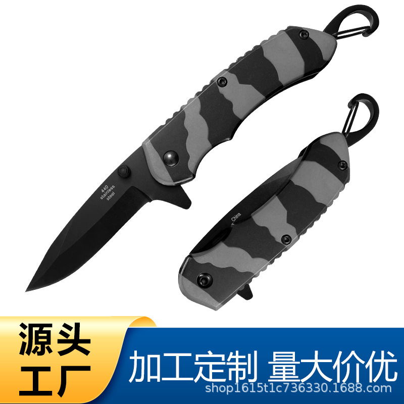 跨境热销户外折叠刀便携式水果刀全钢锋利折刀口袋小刀高硬度折刀