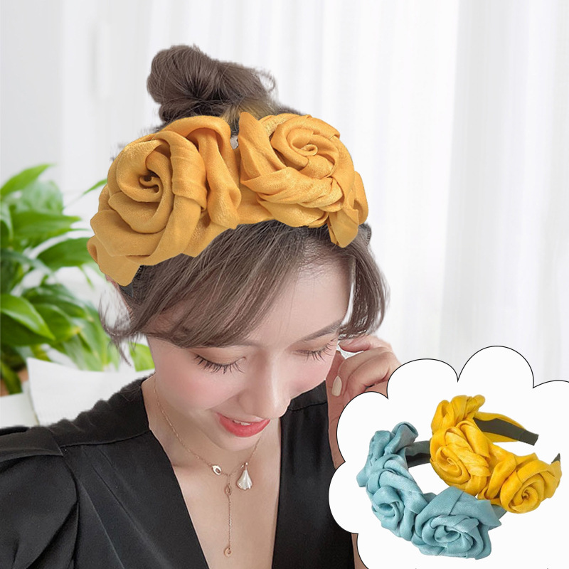 Europe and the United States big rose flower hair clip art rose wreath headdress hairpin head hoop ms retro hair clip for lady