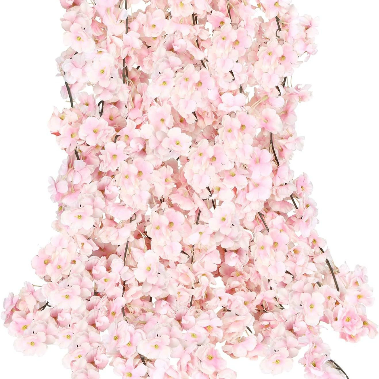 Искусственные cherry blossom гирлянда, имитационная лоза из ротанга, 15×15 см, декоративная флористическая подвеска
