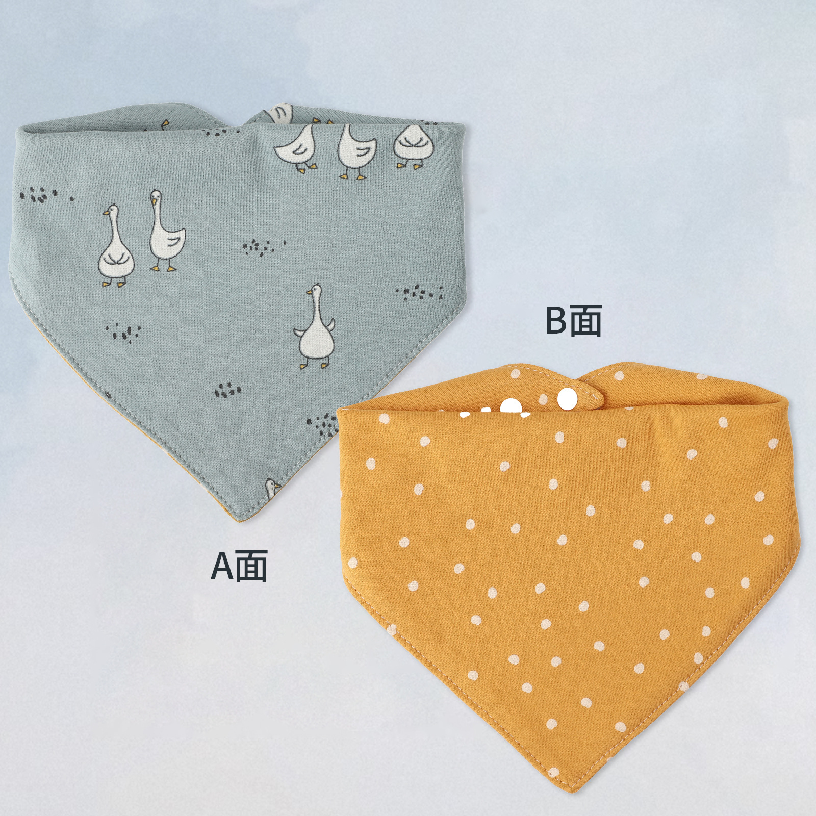 Yin Xiuli toalla de saliva de bebé de algodón con estampado de doble cara bufanda de saliva triangular para bebé bufanda babero babero transfronterizo