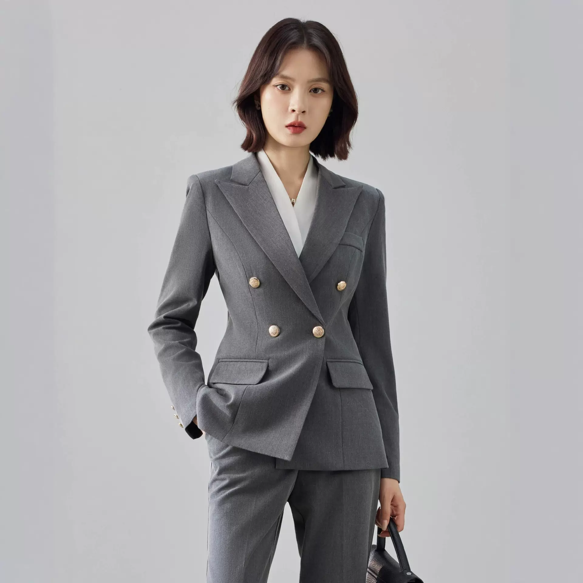 黑色职业西装女春秋2025年新款商务气质通勤正式场合面试正装西服