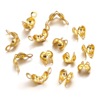 Stainless steel Bag buckle golden Package pearl buttons Steel ball Chain buckle Pearl Necklace Baotou Package pearl buttons DIY Jewelry with