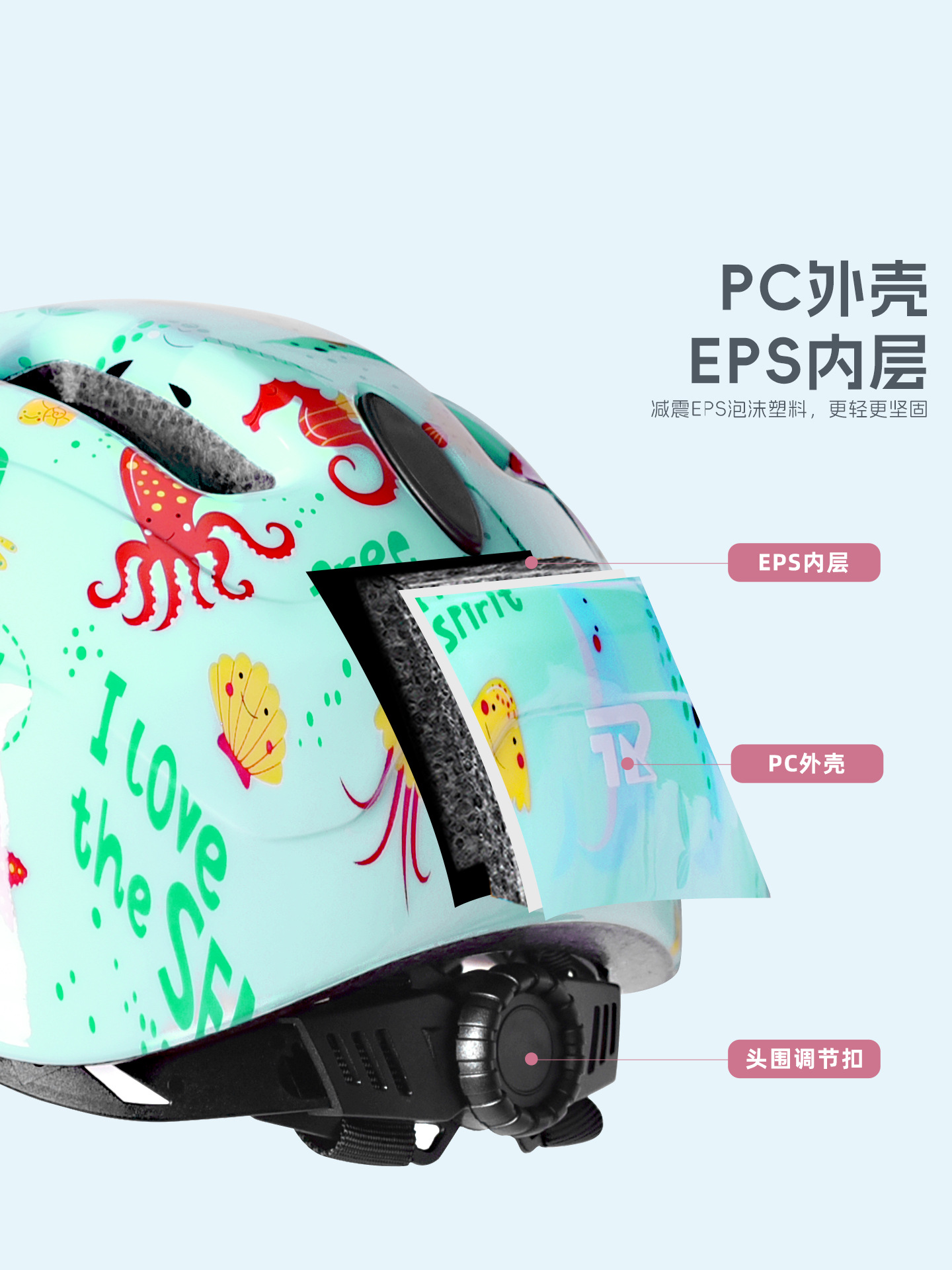 Casco de ciclismo infantil de patinaje de ruedas dibujos animados graffiti equilibrio bicicleta patinaje equipo de casco de protección profesional