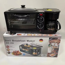 多功能家用三合一三明治早餐机多士炉烤箱3in1 breakfast machine