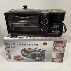 多功能家用三合一三明治早餐机多士炉烤箱3in1 breakfast machine