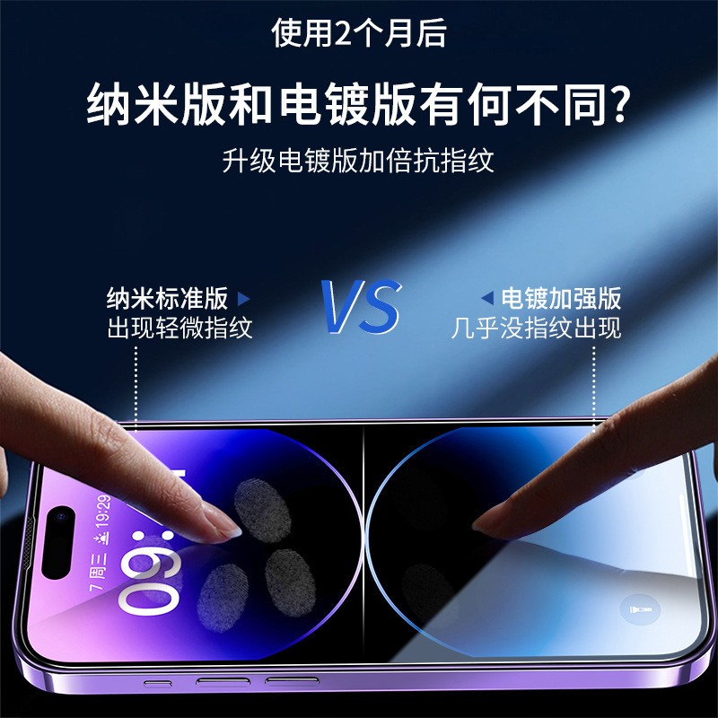 Aplicable a Apple 16ProMax AR película de vidrio templado a prueba de polvo 15pro alta definición esmerilado película de vidrio templado