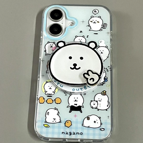 IMD on white background - white GY-630 Biye self-deprecating bear + ZJ372