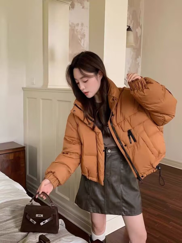 2025秋冬羽绒服女短款韩版立领小个子加厚面包服时尚保暖外套冬潮|undefined