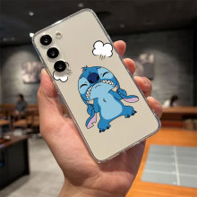 生气史迪仔适用三星GalaxyS22卡通note20手机壳SamsungA73全包A03