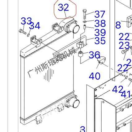 6240-61-6300 для Komatsu PC1250 экскаватор инженерной техники заднего охладителя