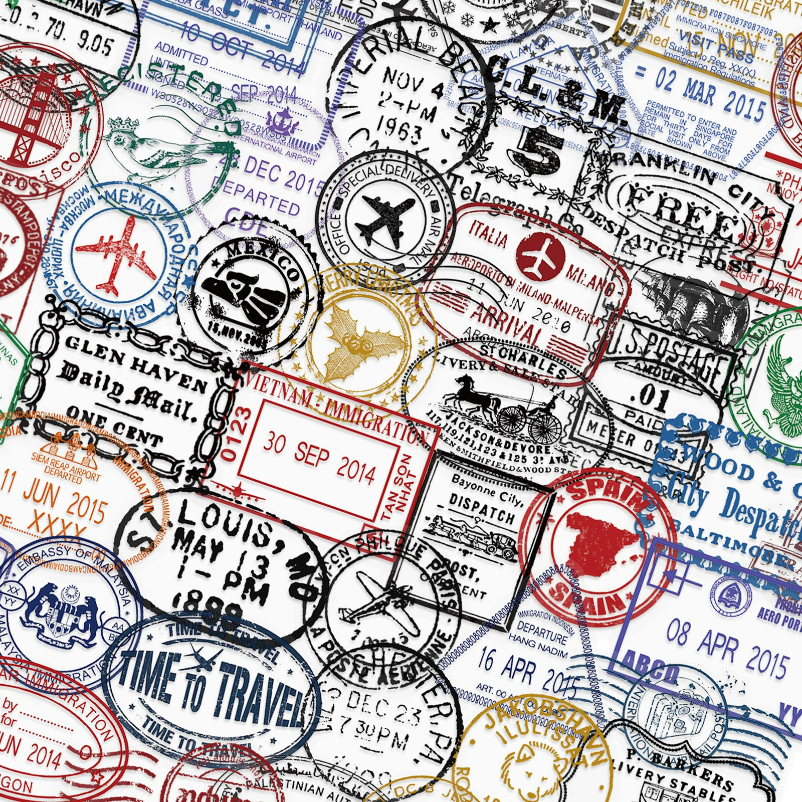 60 трансграничных почтовых марок в стиле ретро, ​​заготовки для билетов, персонализированные креативные материалы для рукоделия, украшение в стиле ins для iPad