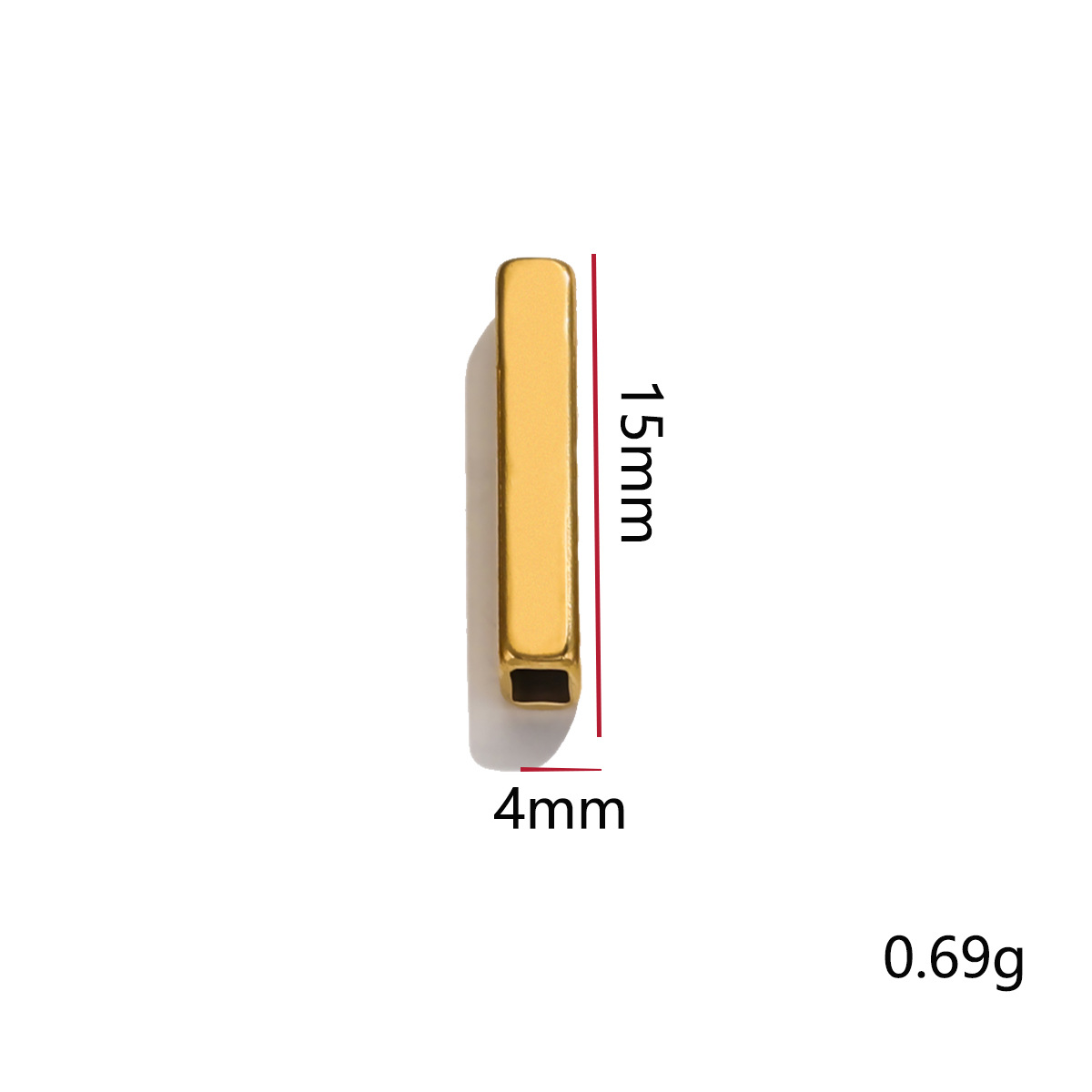 Accesorios de bricolaje hechos a mano cuerda trenzada con cuentas de material de joyería rectangular con cuentas simple todo fósforo étnico con cuentas